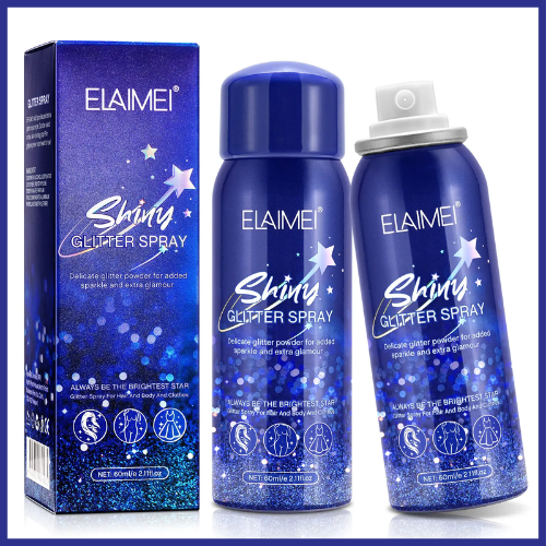 GLITTER SPRAY™ السبراي الأمريكي لتألق لامثيل له 3 في 1