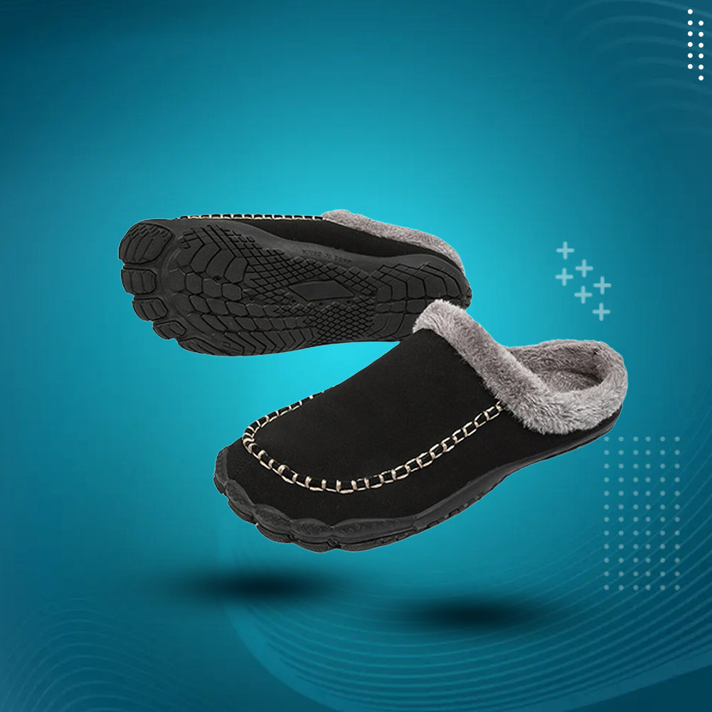 CozyFit™ Warme Fell-Pantoffeln