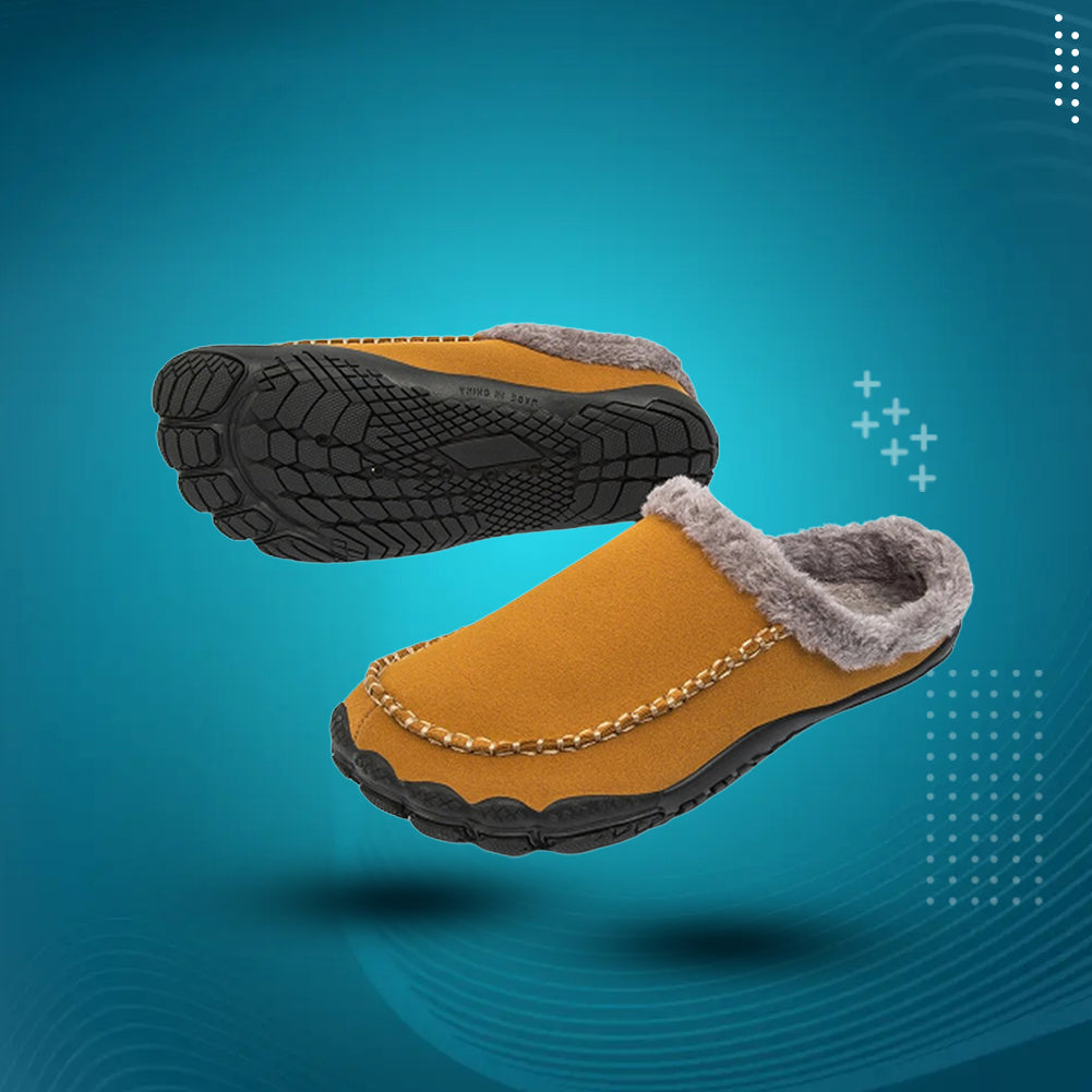 CozyFit™ Warme Fell-Pantoffeln