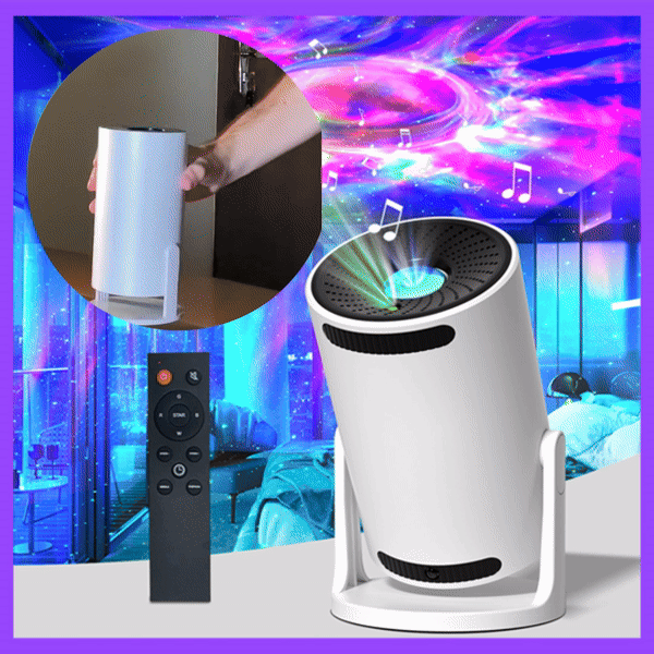 galaxy projector- بروجيكتور ووحدة إضاءة و مكبر للصوت بجهاز واحد