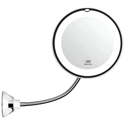 Flexible Gooseneck 10X Magnifying Mirror